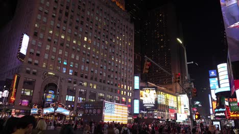 with every corner illuminated and filled with people, times square embodies the excitement and vibrancy of new york city at night