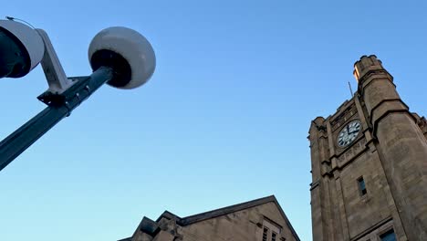 clock tower and security camera in melbourne