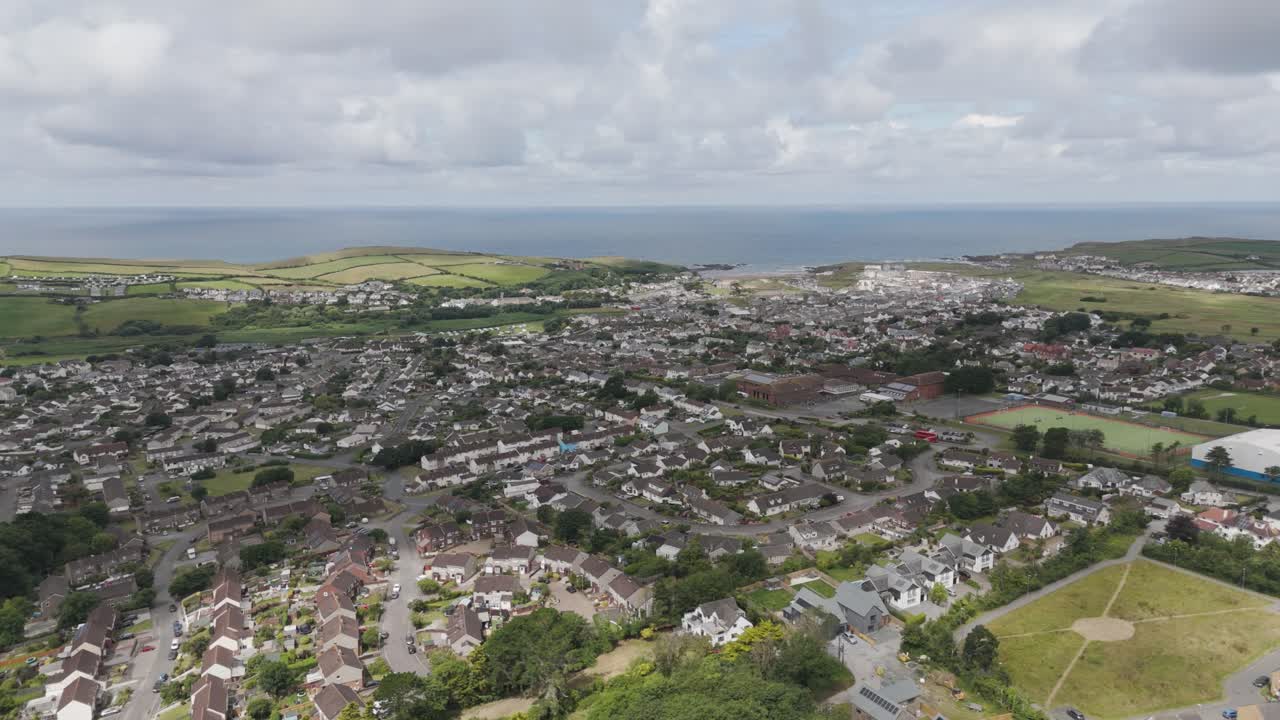 해안 도시 의 공중 사진