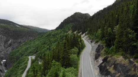 winding roads in the hills of rjukan in norway