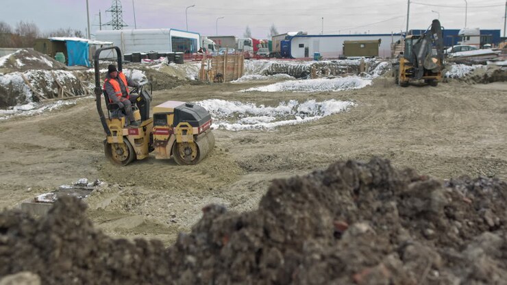 Construction Site in Winter