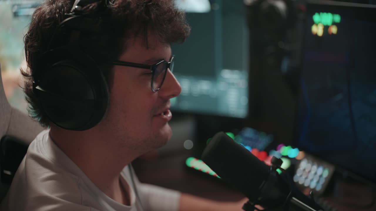 Content Creator in a Home Studio