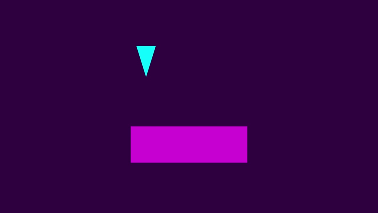 3D render of animated geometric shapes scaling and transforming on dark purple background creating modern abstract motion graphic visual effect