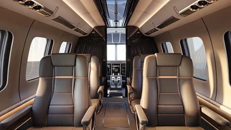 interior of a private jet