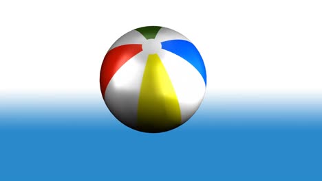la pelota de playa girando