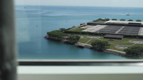 beautiful day in harbor of chicago