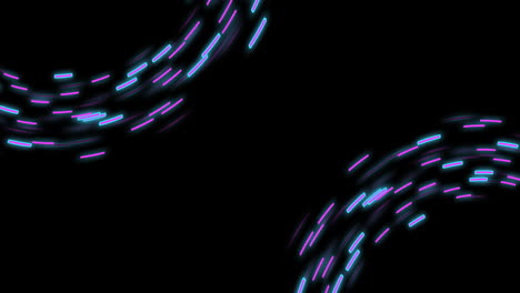 animación de rastros de luz brillante de la transferencia de datos sobre un fondo negro