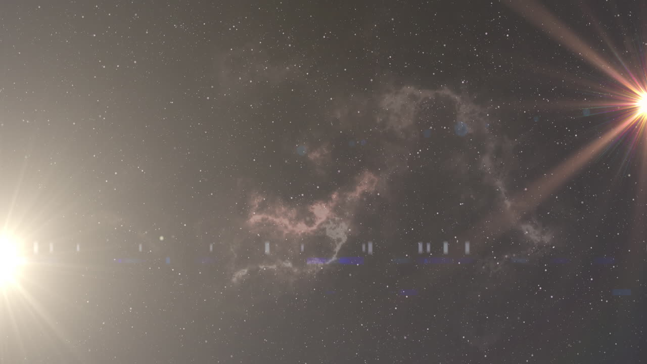 mancha blanca y roja de luz brillando en el cielo nocturno