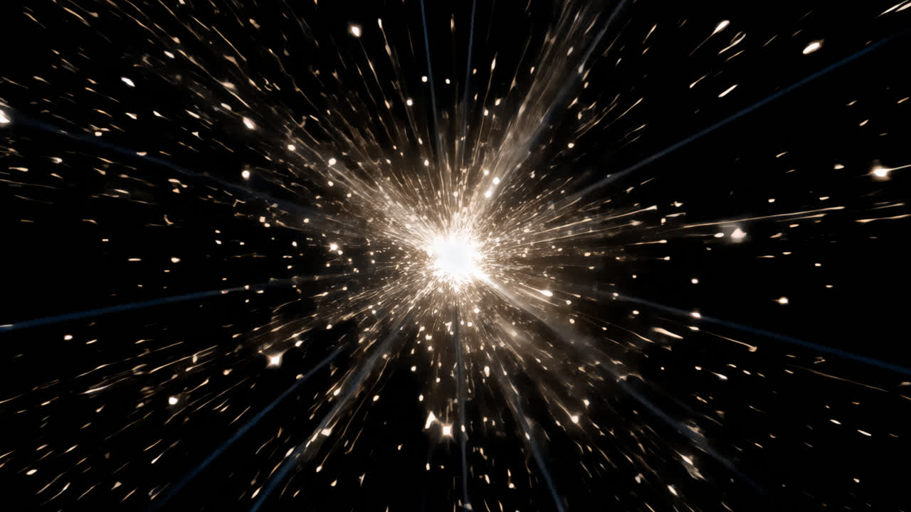 Starburst light effect animated overlay, transparent 4K video, alpha channel, ProRes 4444