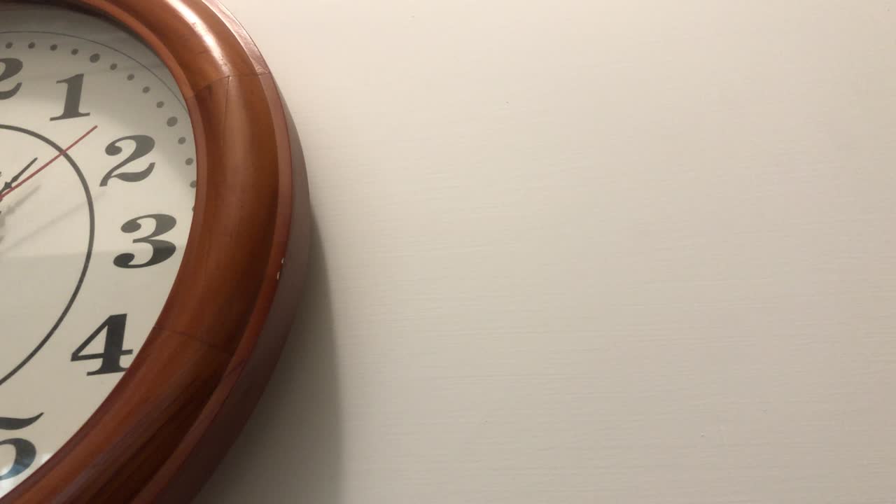 Wall clock moving wall clock time concept