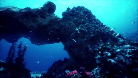 impresionante escena submarina con vibrantes arrecifes de coral y peces de colores
