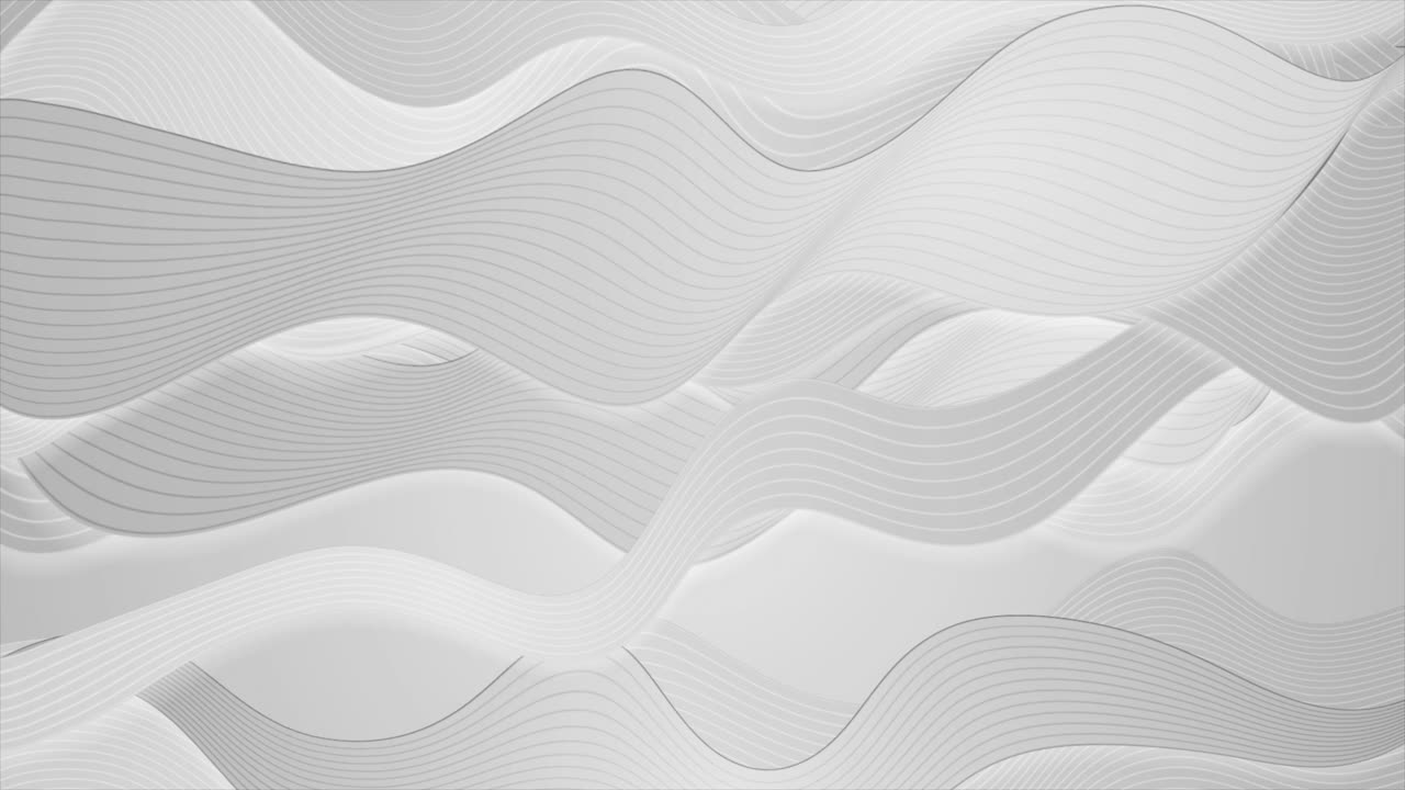 Fundo de movimento tecnológico futurista abstrato com ondas e linhas mínimas cinzentas