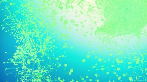 hermosas partículas en movimiento en un fondo coloreado. 4k fondo abstracto