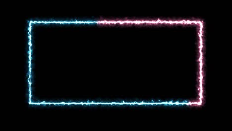 Abstract neon, led square, border. Futuristic colorful render