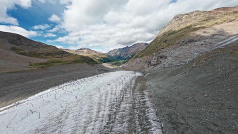 scenic view of morteratsch glacier trail, summer hike, serene mountain landscape