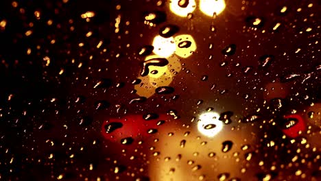 Rain drops on windshield of the car