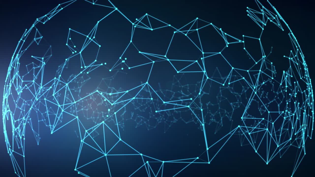 Polygonal Network Shape Dynamic Gradients 4K