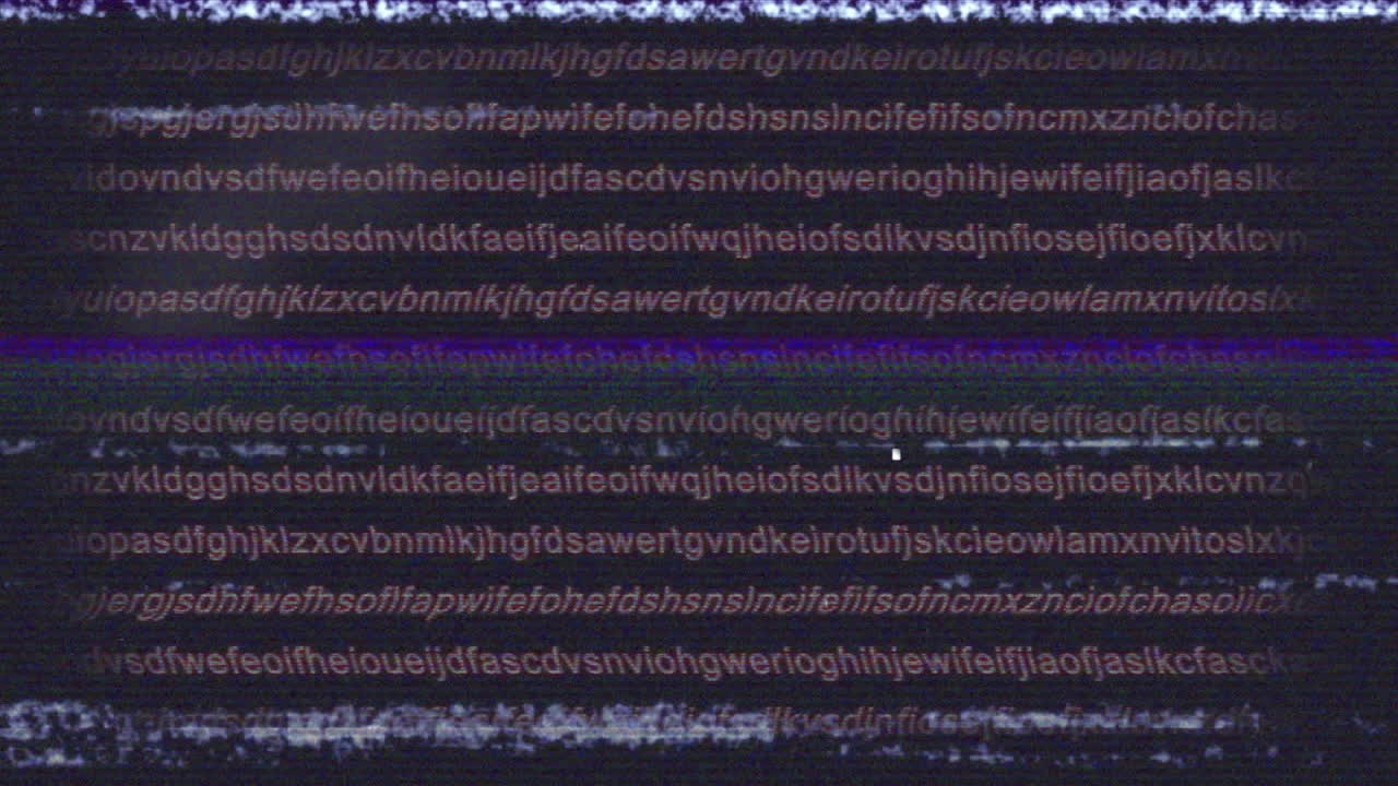 Animation of screen sizzle in dark background