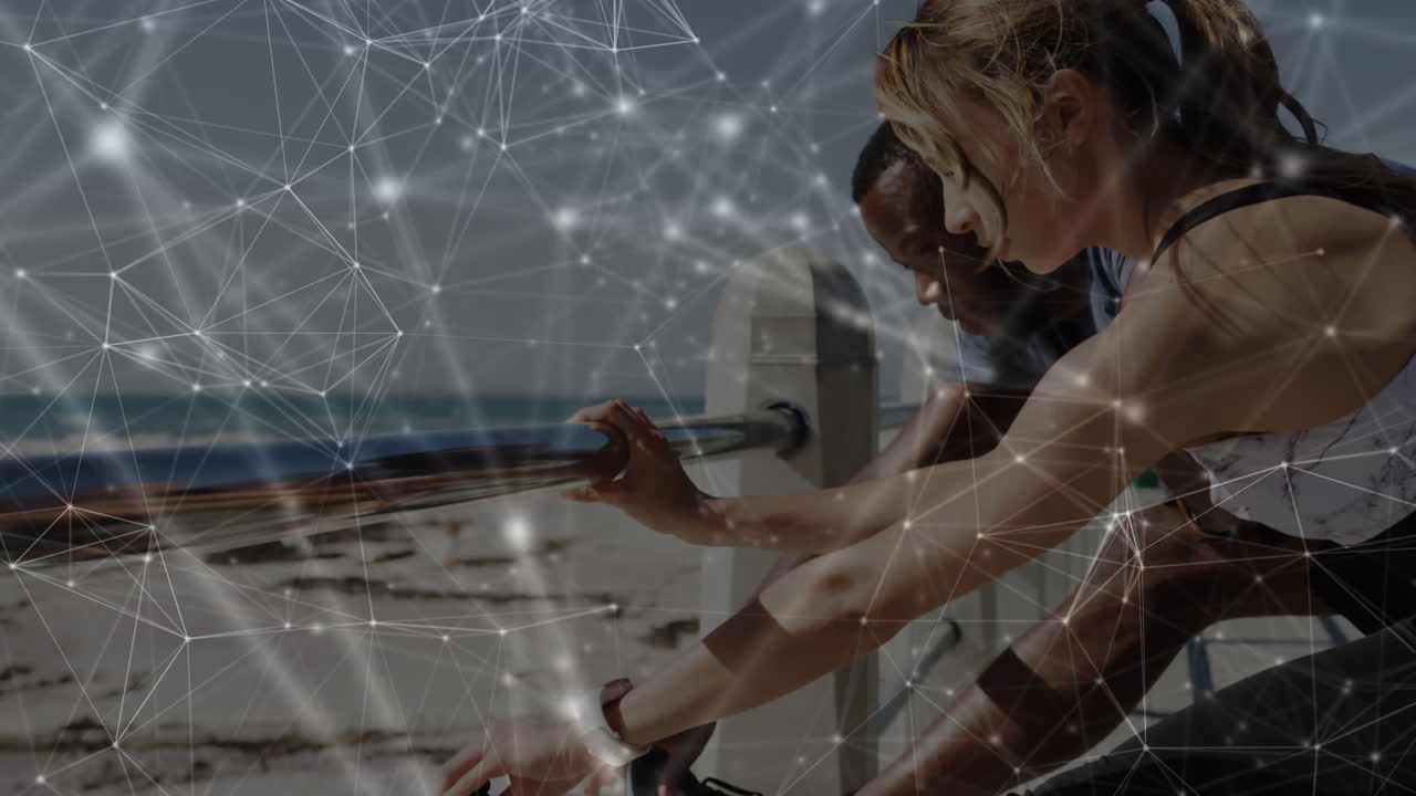 야외 운동을 하는 여성과 남성에 대한 연결 네트워크의 활성화