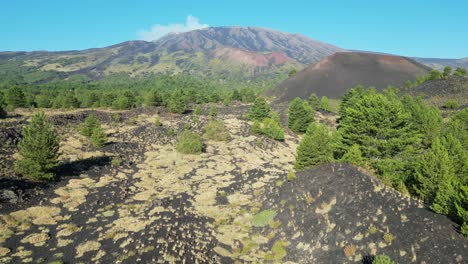 Mount-Etna-Volcano-North,-Beautiful-Natural-Landscape-in-Sicily,-Italy