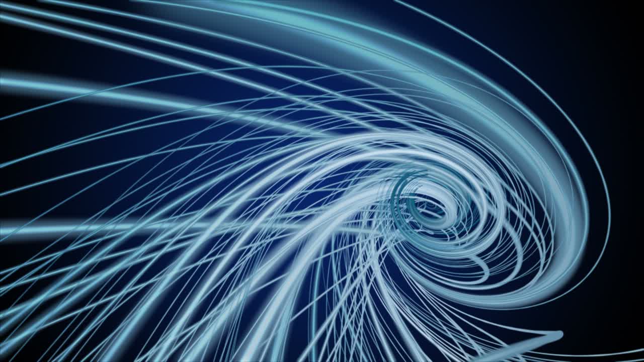 슬로모션에서 줄무 파동 물체와 함께 미래의 애니메이션, 4096x2304 루프 4k