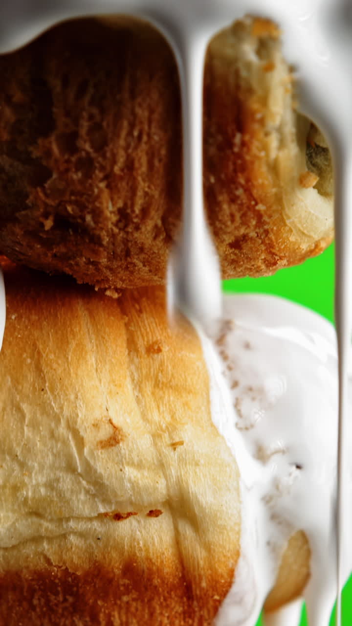 Sweet Baked Goods Drizzled with Whipped Cream