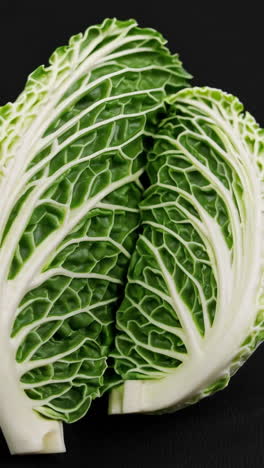 close-up of cabbage leaves