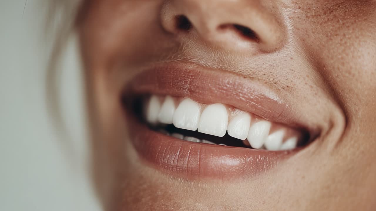 Captivating Beauty: A Close-Up on the Warm Smile of Joy, Highlighting Radiant Teeth and Natural Charm that Captivates the Heart and Brightens the Day