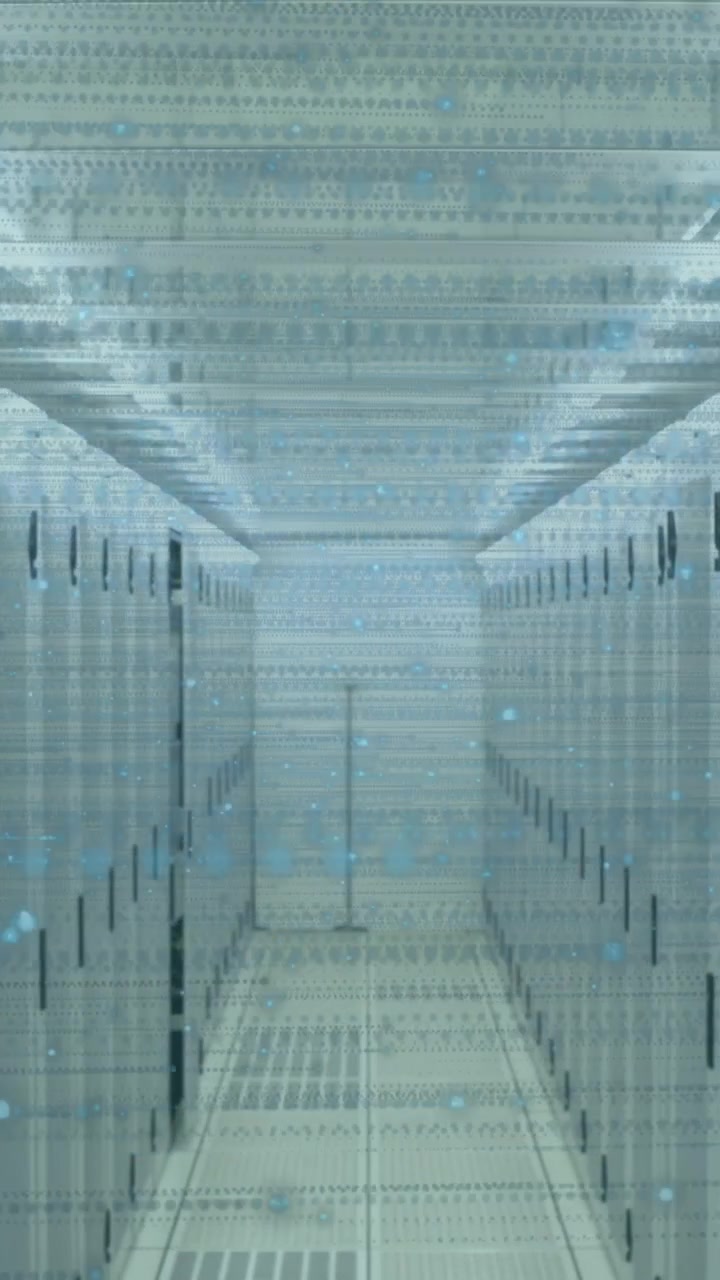 Animation af behandling af finansielle data over computerservere