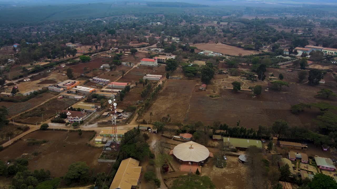 drone vista de la kenia rural