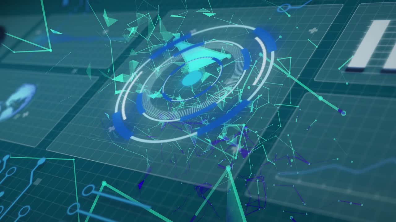 스캔 범위를 넘어 연결 네트워크의 애니메이션