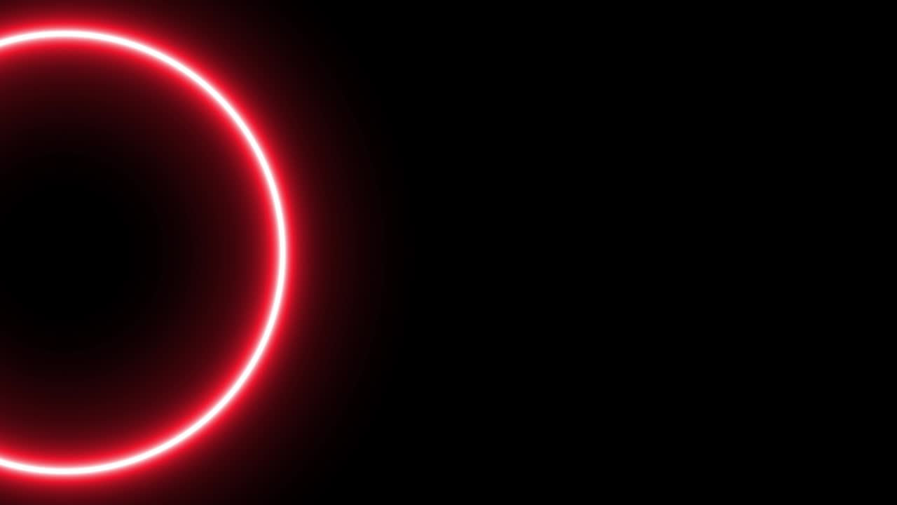anillo rojo brillante animación eléctrica gráficos de movimiento