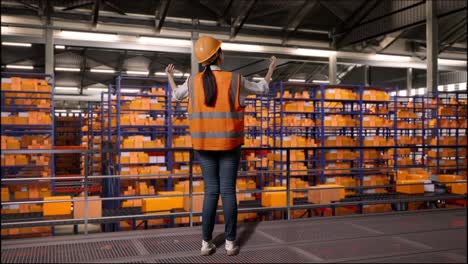 warehouse worker observing operations