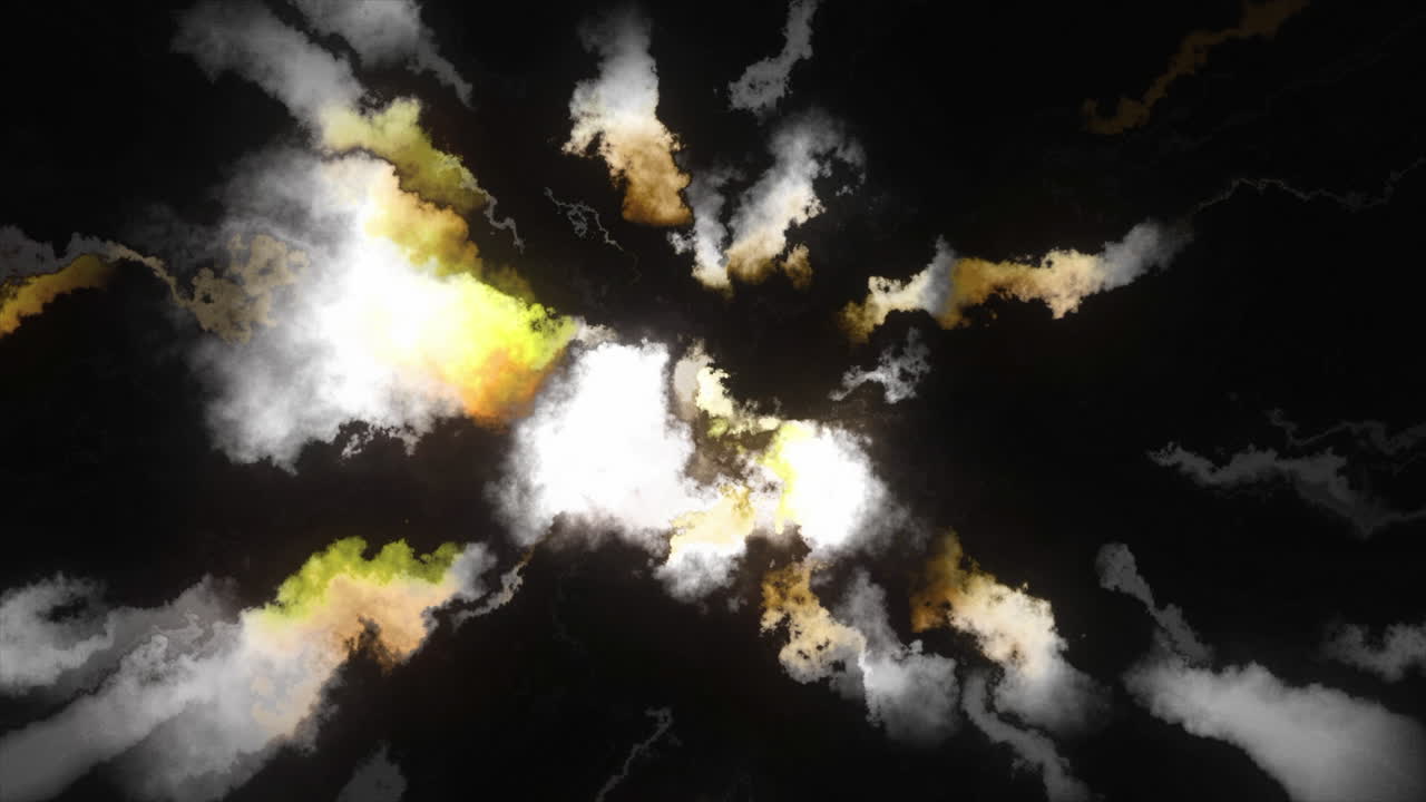 빛과 색의 추상적인 폭발