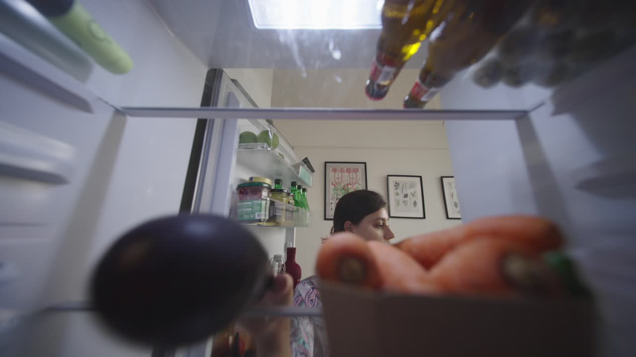 Inside a Refrigerator with Food