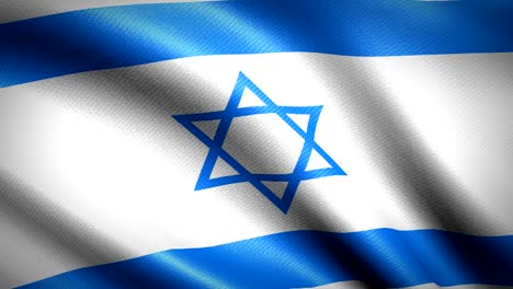 israel flag. seamless looping animation. 4k high definition video