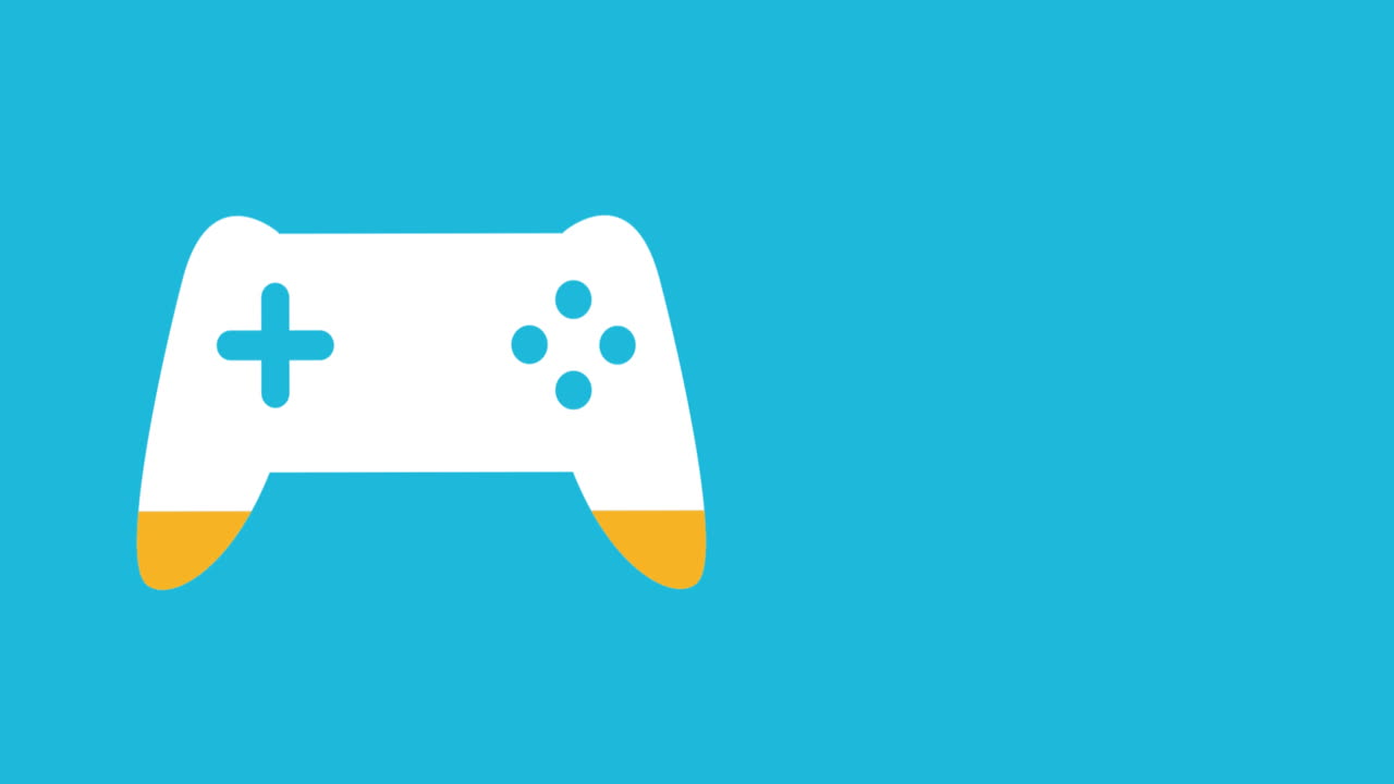 Gamepad shape filling up in colour 4k