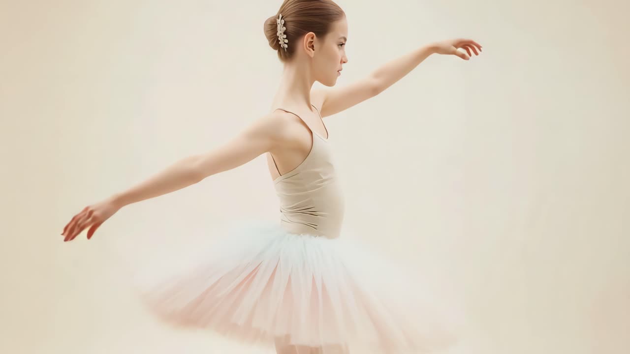 A young ballerina in a tutu