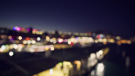 abstract bokeh background glitter in urban city night downtown