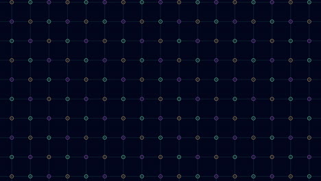 colorful pattern of circles on dark background