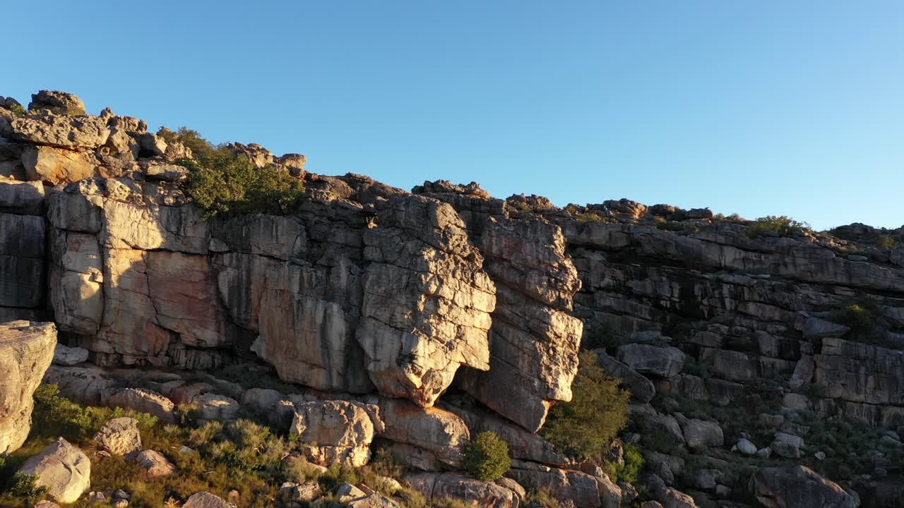 imágenes aéreas de las montañas cedarberg, cabo occidental, sudáfrica