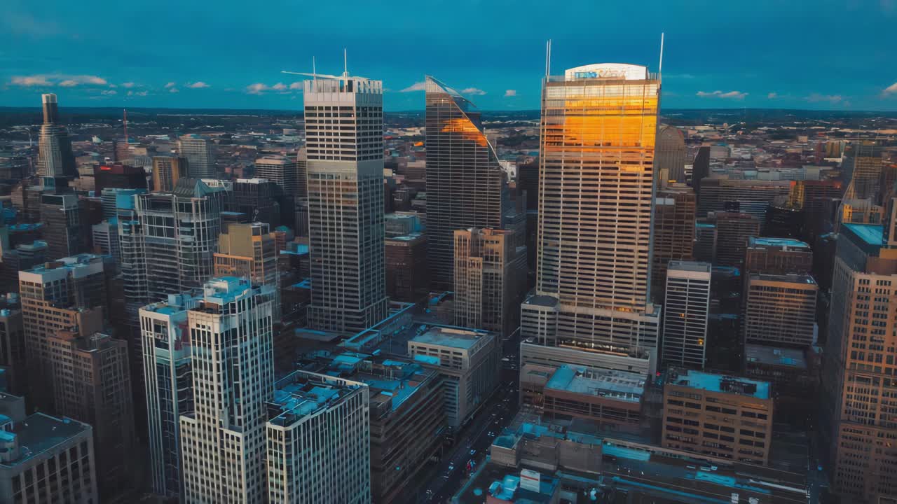 초고층 건물 들 이 있는 도시 풍경 의 공중 풍경