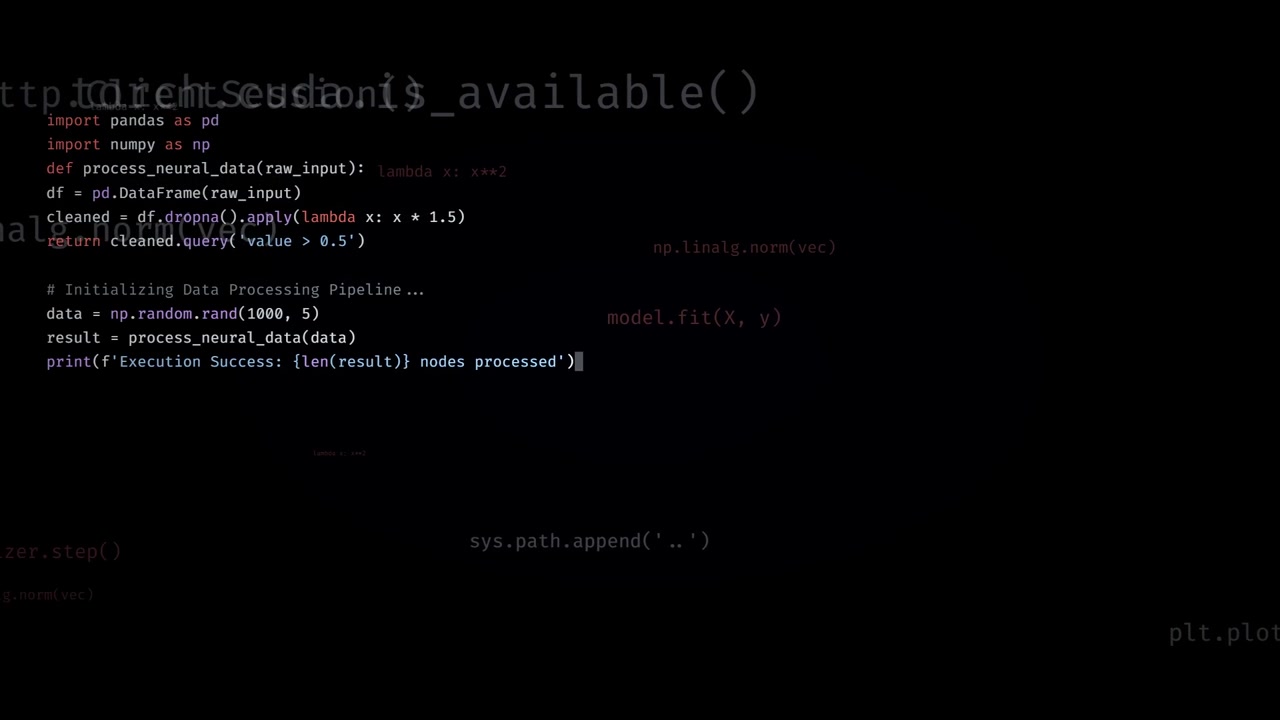 Python Programming Code Typing on Dark Background