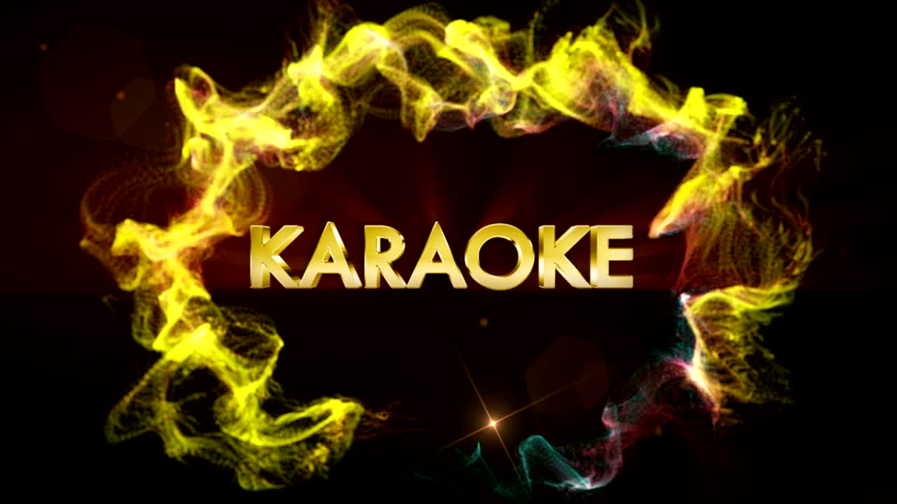 카라오케 텍스트 애니메이션과 입자 링, 최종 색 전환, 렌더링, 배경, 루프