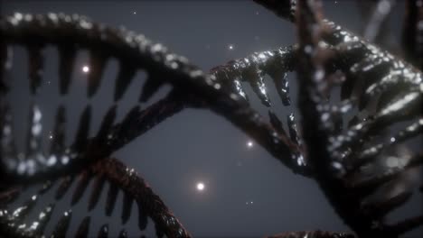 double helical structure of dna strand close-up animation