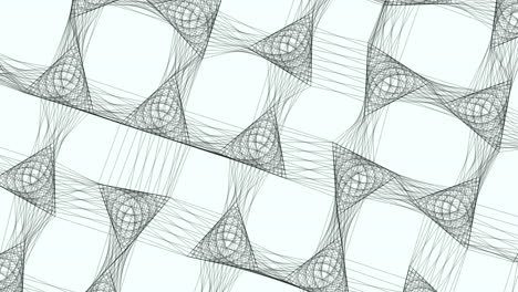 Sketch abstract black triangles in empty space