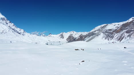 Breathtaking-Aerial-view-of-blue-Tilicho-Lake-at-Manang-Nepal