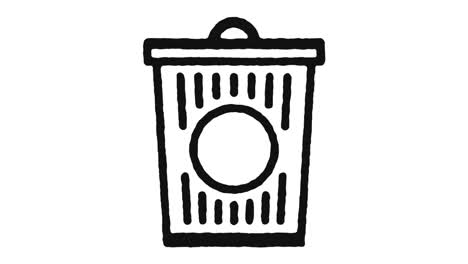 waste management icon animation footage & alpha channel