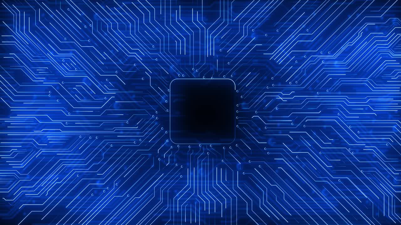 Abstract technology background with circuit lines futuristic digital data flow motherboard ai