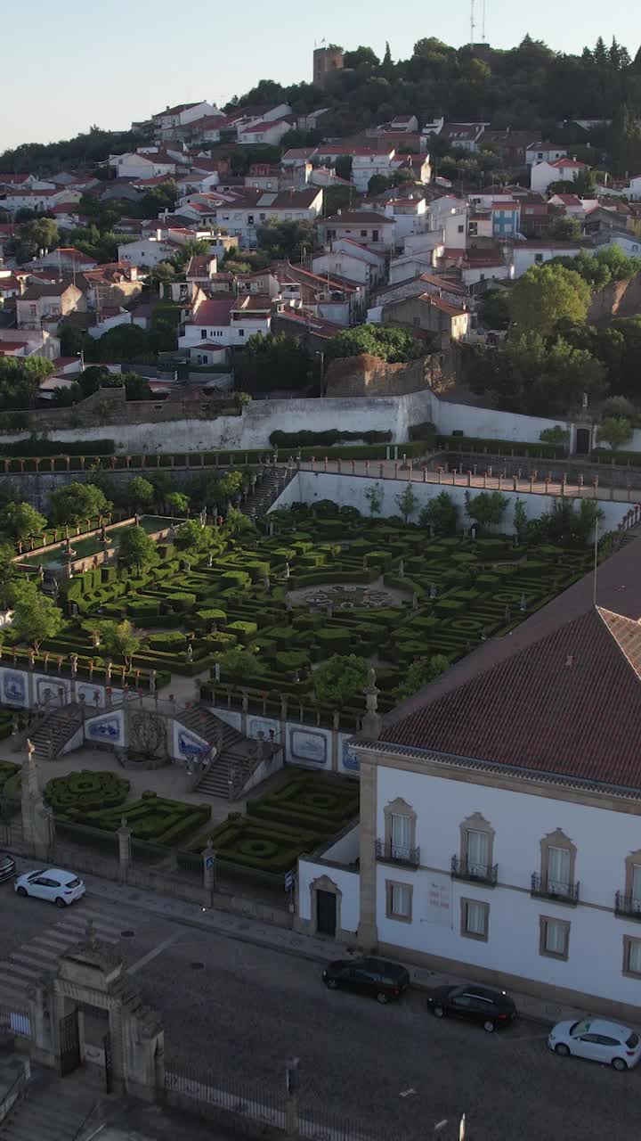 Aerial vertical View City of Castelo Branco in Portugal